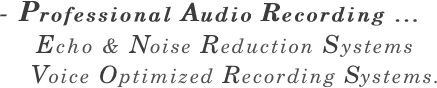  - Professional Audio Recording
